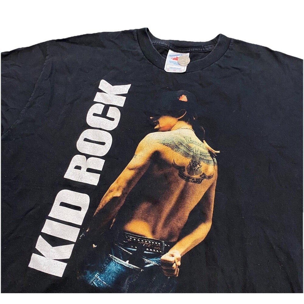 Vintage 2004 Kid Rock Tee Shirt Pain Train Music Concert Tour Band Promo XL Y2K